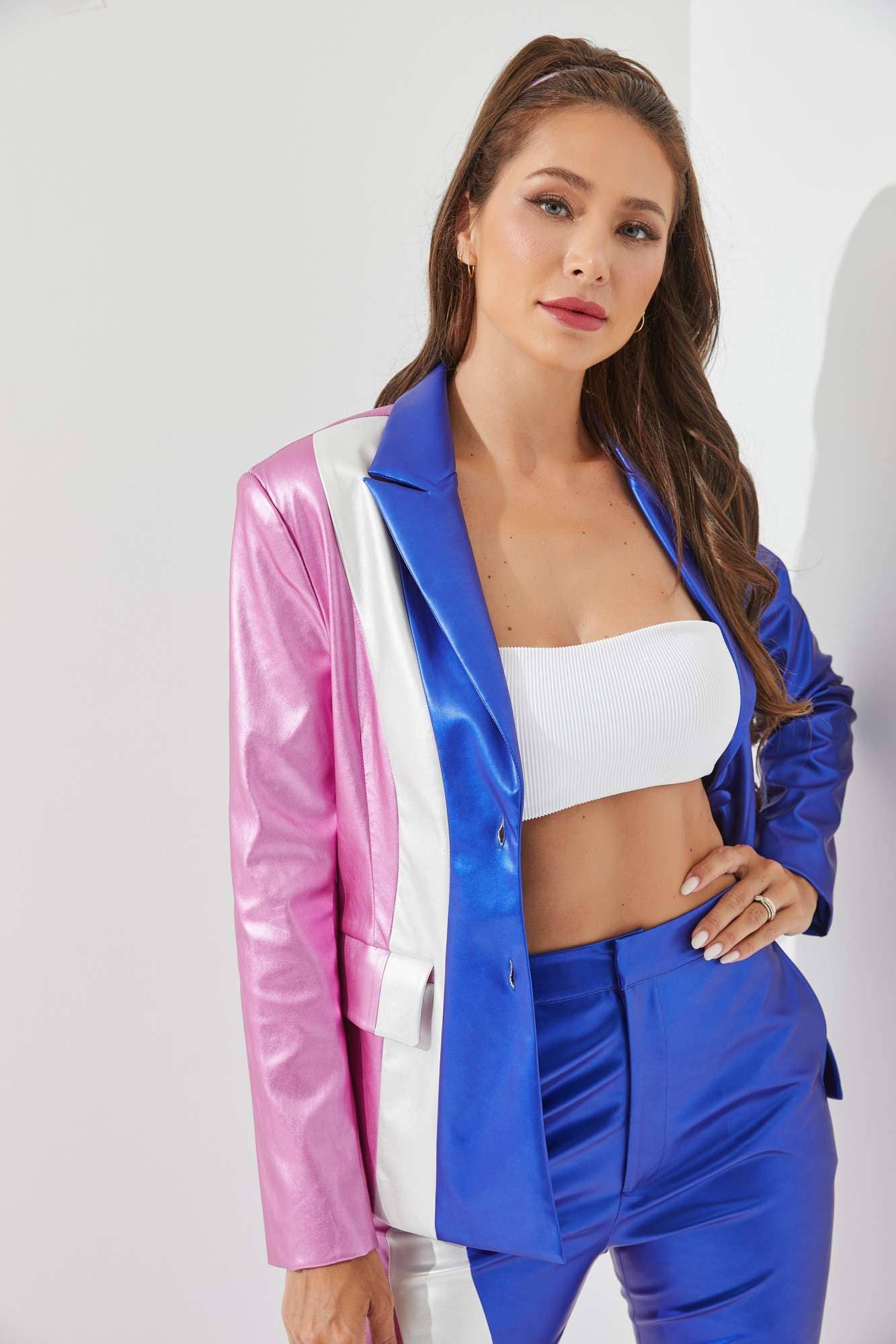 RIVIR - Vente Tailleur – femme - Ensemble blazer et pantalon multicolores4