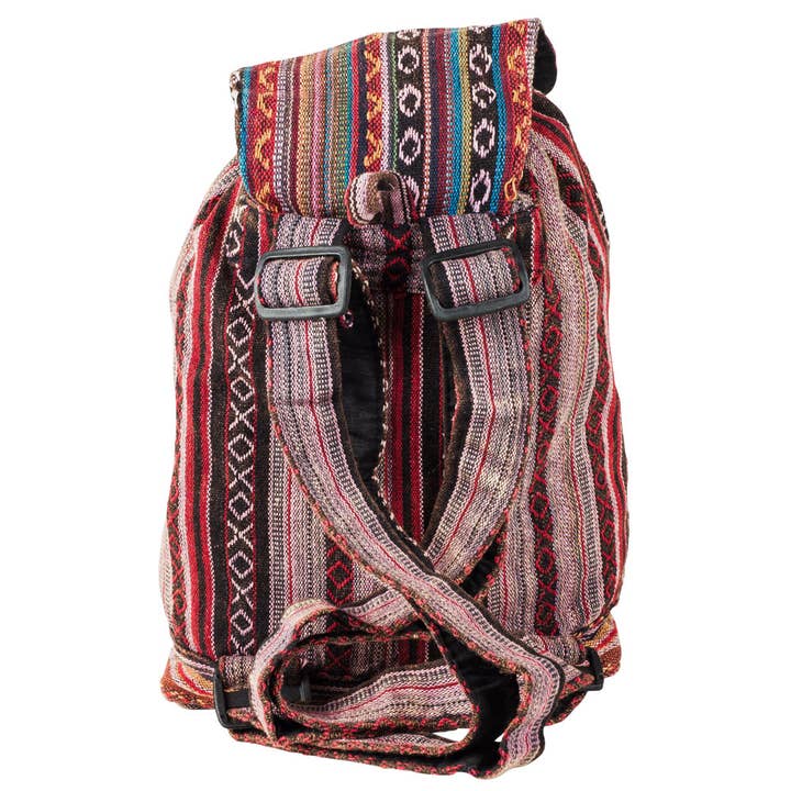 Benjamin International - Wholesale Backpack – Unisex - Stonewash Striped Backpack - Inspired by Traditional Crafts