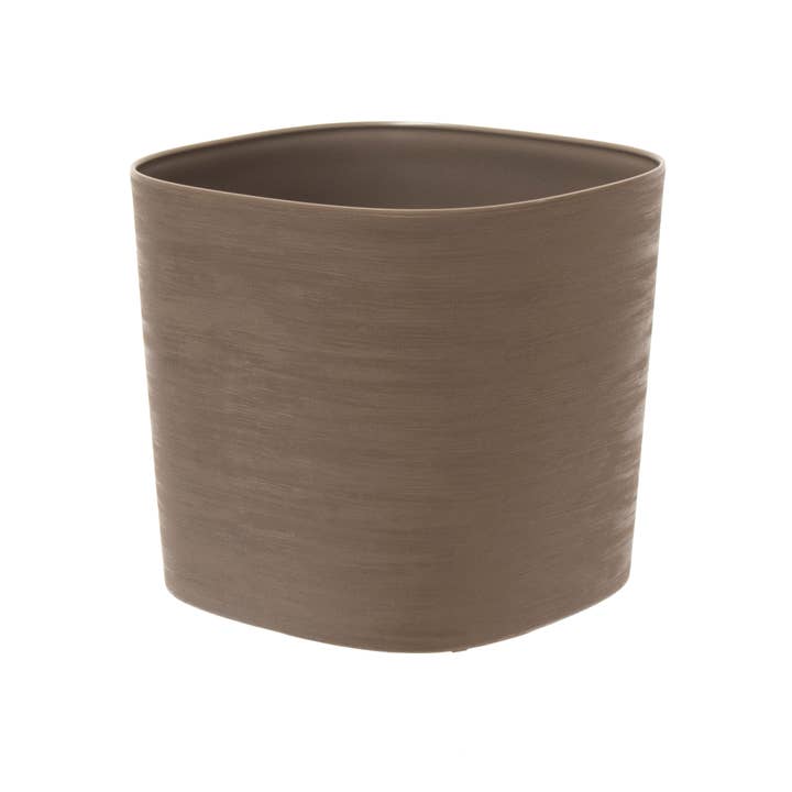 Jadco International LLC - Wholesale Plant Pot - RE CAPRI SQUARE PLANTER WITH SELF WATERING INSERT SAND 11.4"