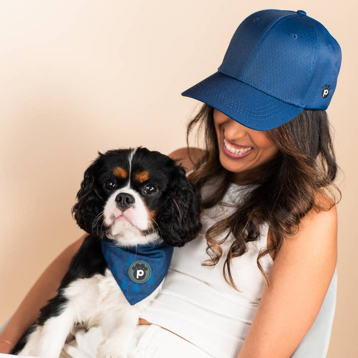 Pawsbury Lane - Wholesale Pet Bandana - Dog - Matching Pet and Owner: Baseball Cap + Pet Bandana - Blue