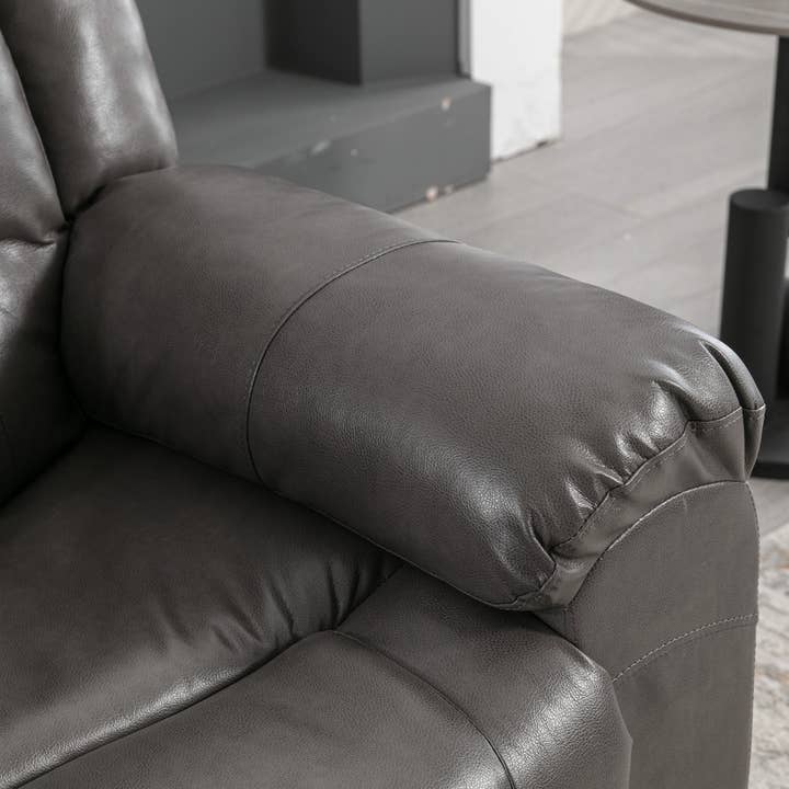 Orange County Decor - Wholesale Chair - 360 Swivel And Rocking Home Theater Recliner Manual Recliner Chair With Wide Armrest For Living Room,Bedroom, Grey Grey Foam Pu6