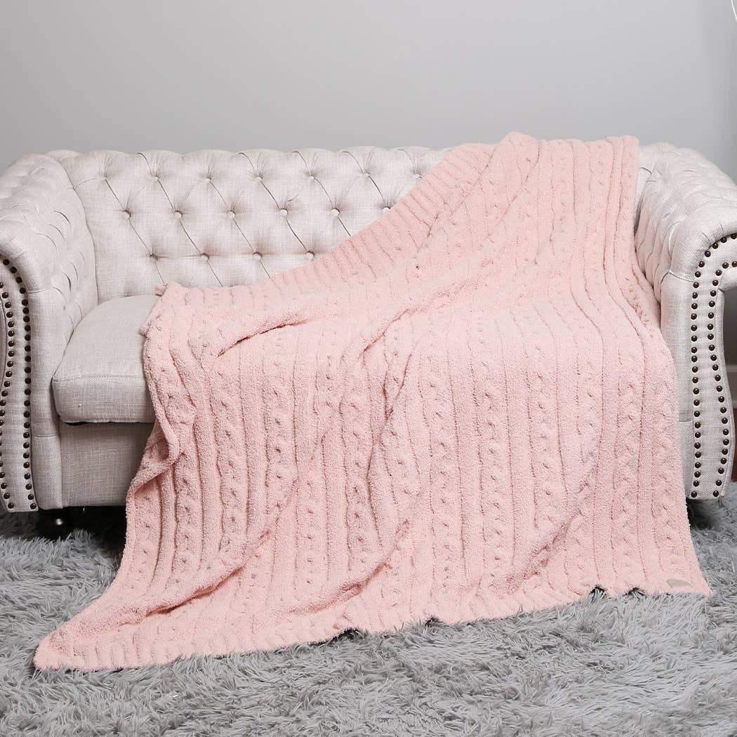 Fashion City - Wholesale Throw Blanket - Braided Cable Knit Luxury Soft Throw Blanket10