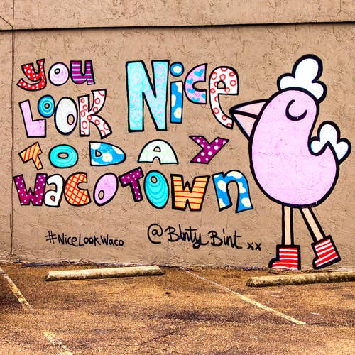 You Look Nice Mural Coaster for wholesale by South Austin Gallery