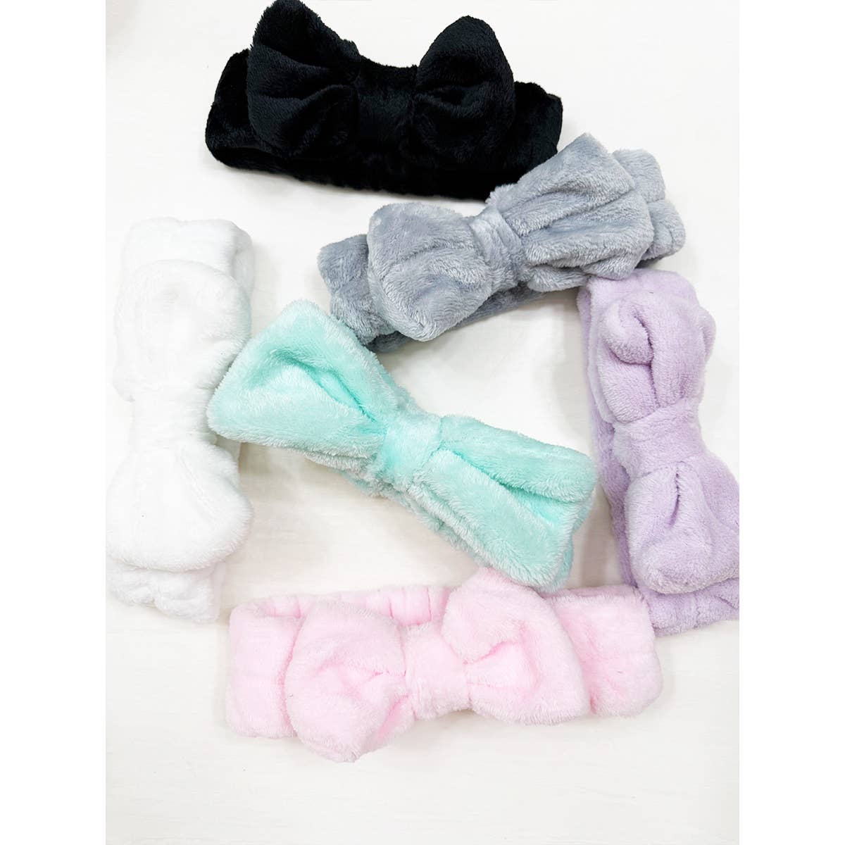 MIX COLOR Soft Tone Solid Everyday Facial Spa Headband for wholesale on Faire3
