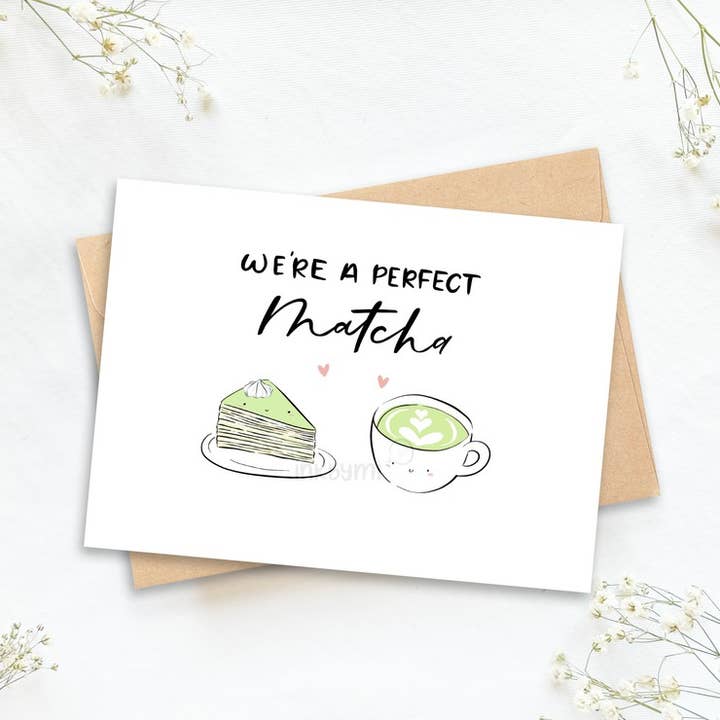 W 're en perfekt matcha hälsningskort för wholesale av inkbymi