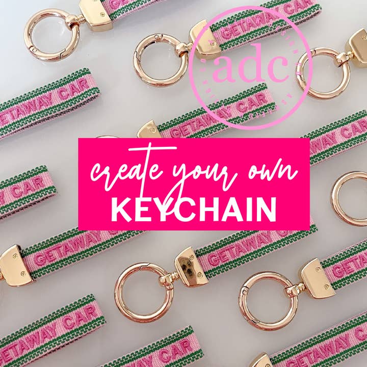 AshleighDesignCo - Wholesale Keychain - Women's - CUSTOM Embroidered Keychain