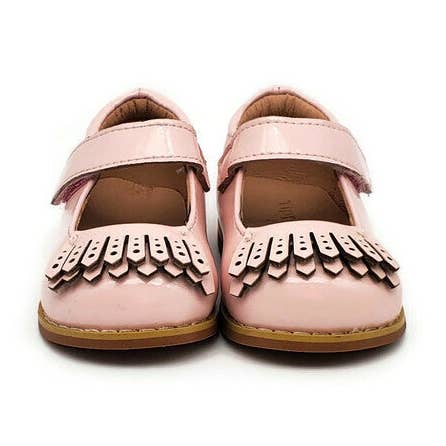 Mary Jane Casual - Verni rose pour la vente par Tippy Tot Shoes