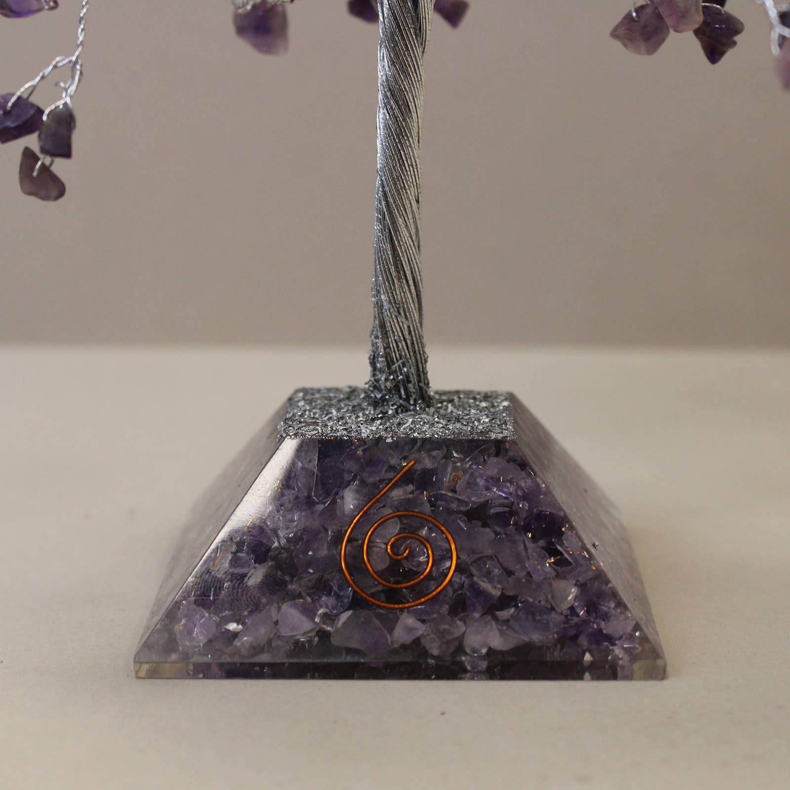 AW Artisan - Wholesale Decorative Tabletop Object - Gem Tree with Orgone Base - 320 Stones - Amethyst1