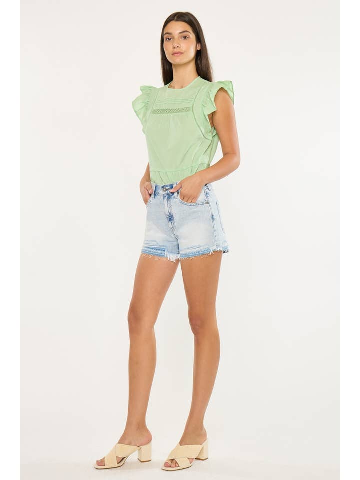 LIGHT OPEN PACK HIGH RISE DENIM SHORTS-KC9268L for wholesale on Faire5