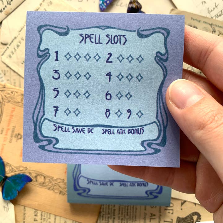 The Creeping Moon - Wholesale Sticky Notes - Spell slot sticky note for DnD3