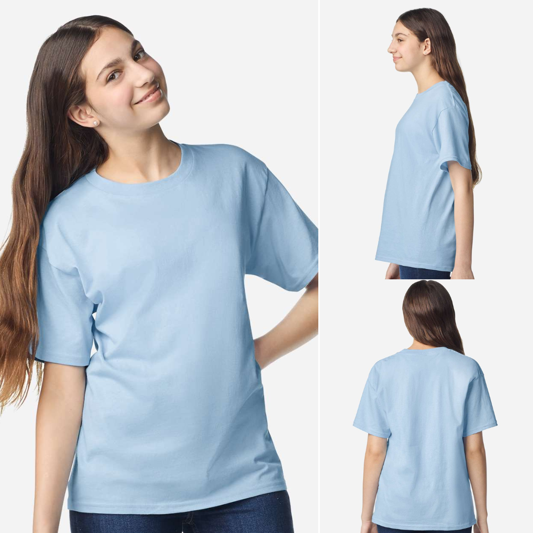 MYES BULK APPAREL - Vente T-shirt – enfant - T-shirt en coton unisexe pour jeunes – T-shirt doux pour enfants3