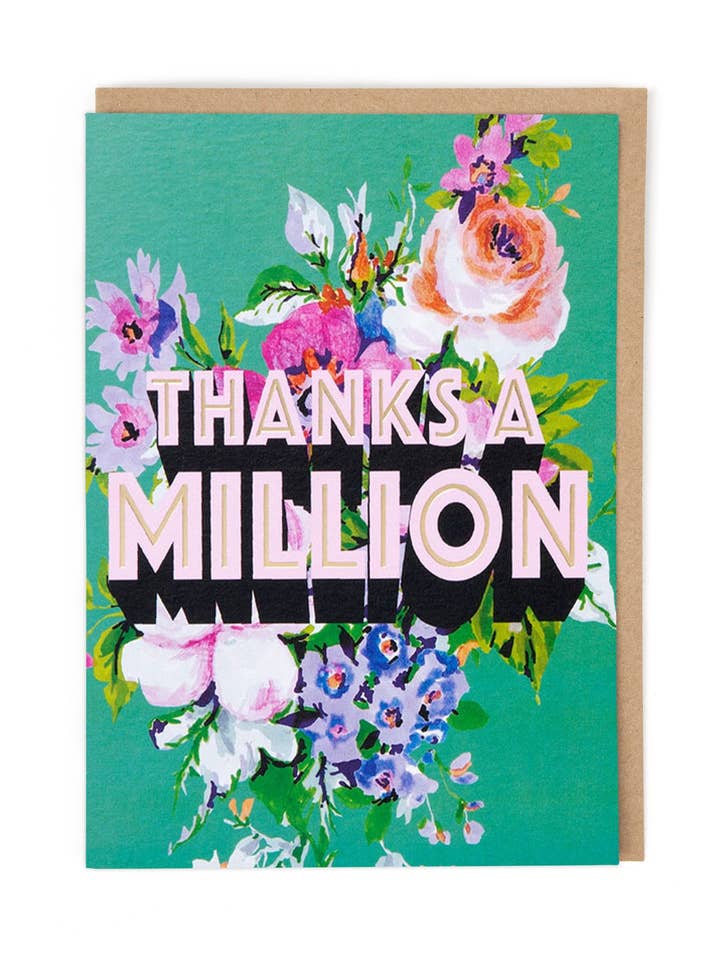 THANKS A MILLION for wholesale by Cath Tate Cards