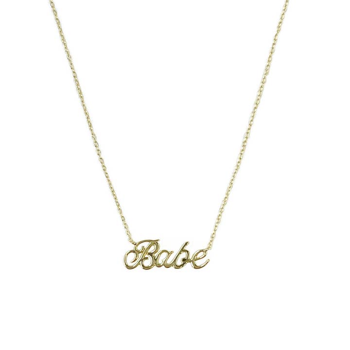 Babe Gold Necklace for wholesale by Benny Loves Stella