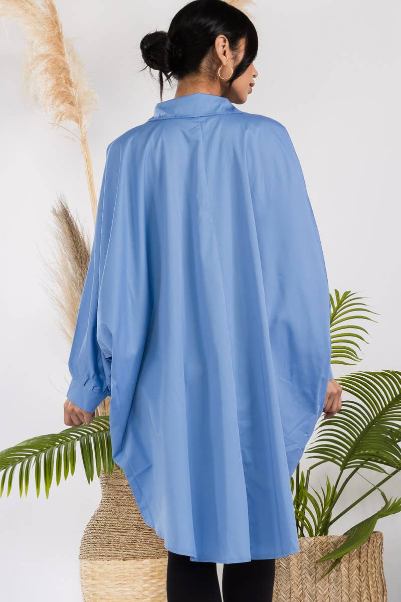 H&H Fashion Inc. - Wholesale Button Down Shirt - Women's - T304X - Hi-Lo Long Sleeve Shirt7