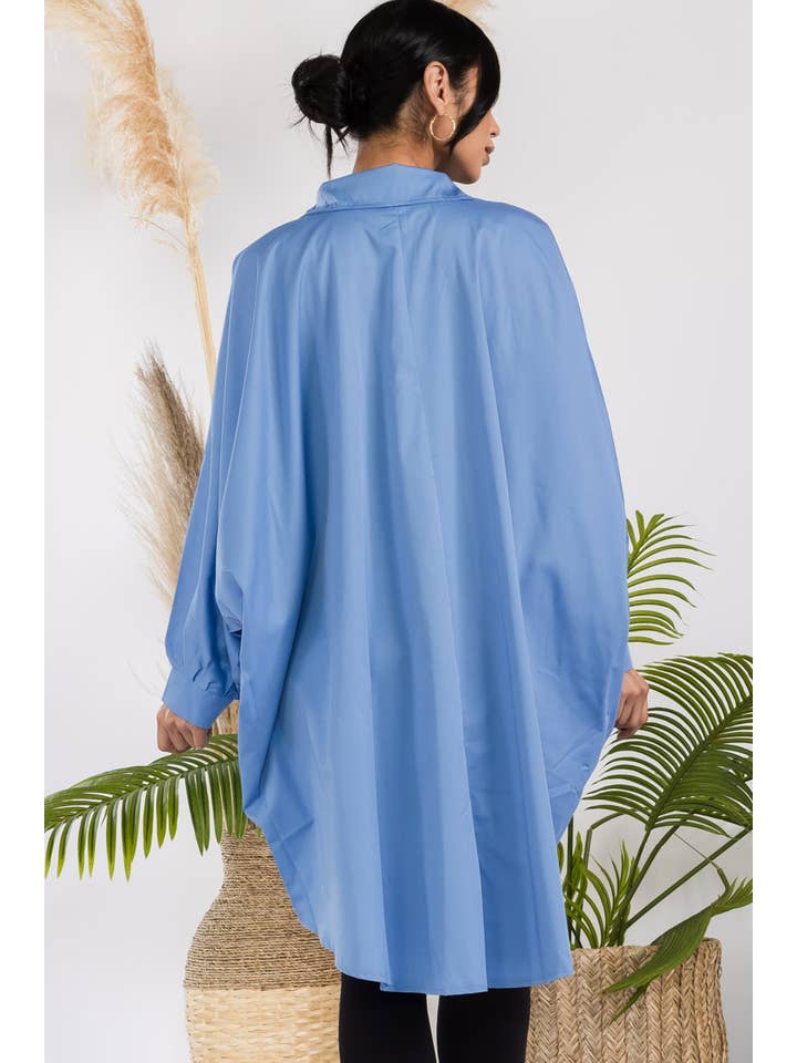 H&H Fashion Inc. - Wholesale Button Down Shirt - Women's - T304X - Hi-Lo Long Sleeve Shirt7