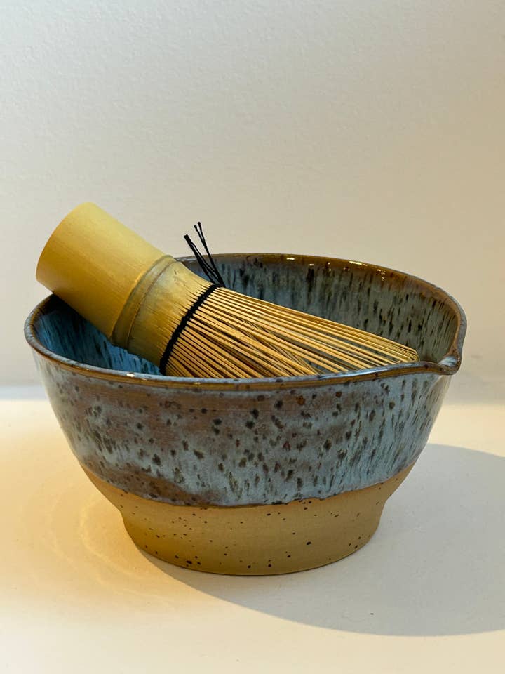 Ocean Drift Matcha Bowl for wholesale by Fernweh Pottery