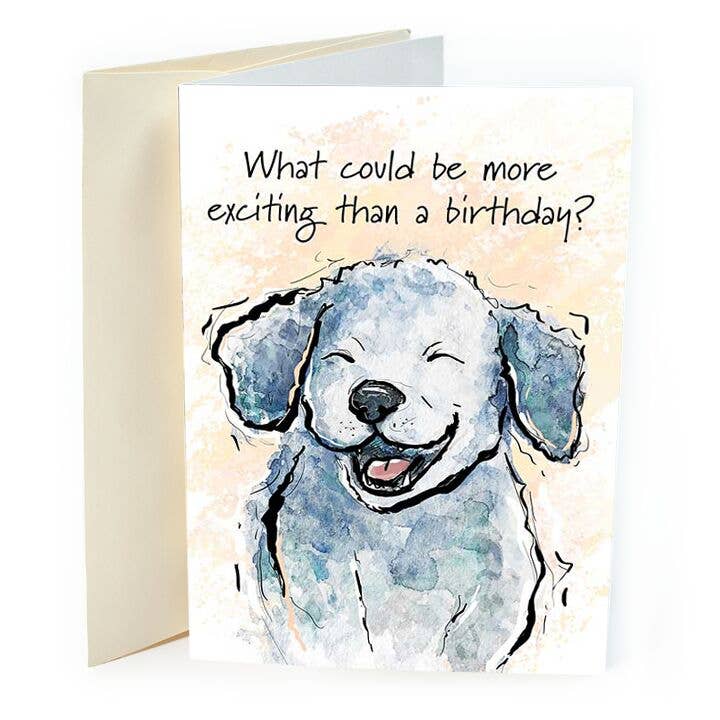 What Could Be More Exciting? Dog Birthday Card for wholesale by St Thomas Greetings