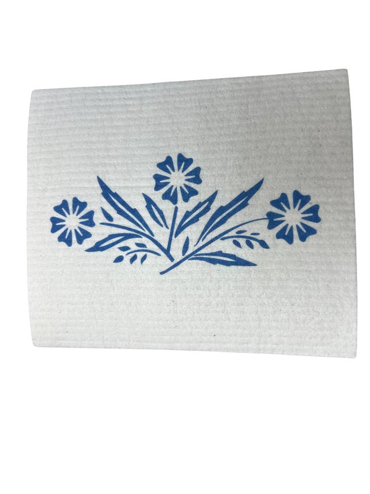 Corning Blue Cornflower Swedish Dishcloth for wholesale by Eleven Lakes Market