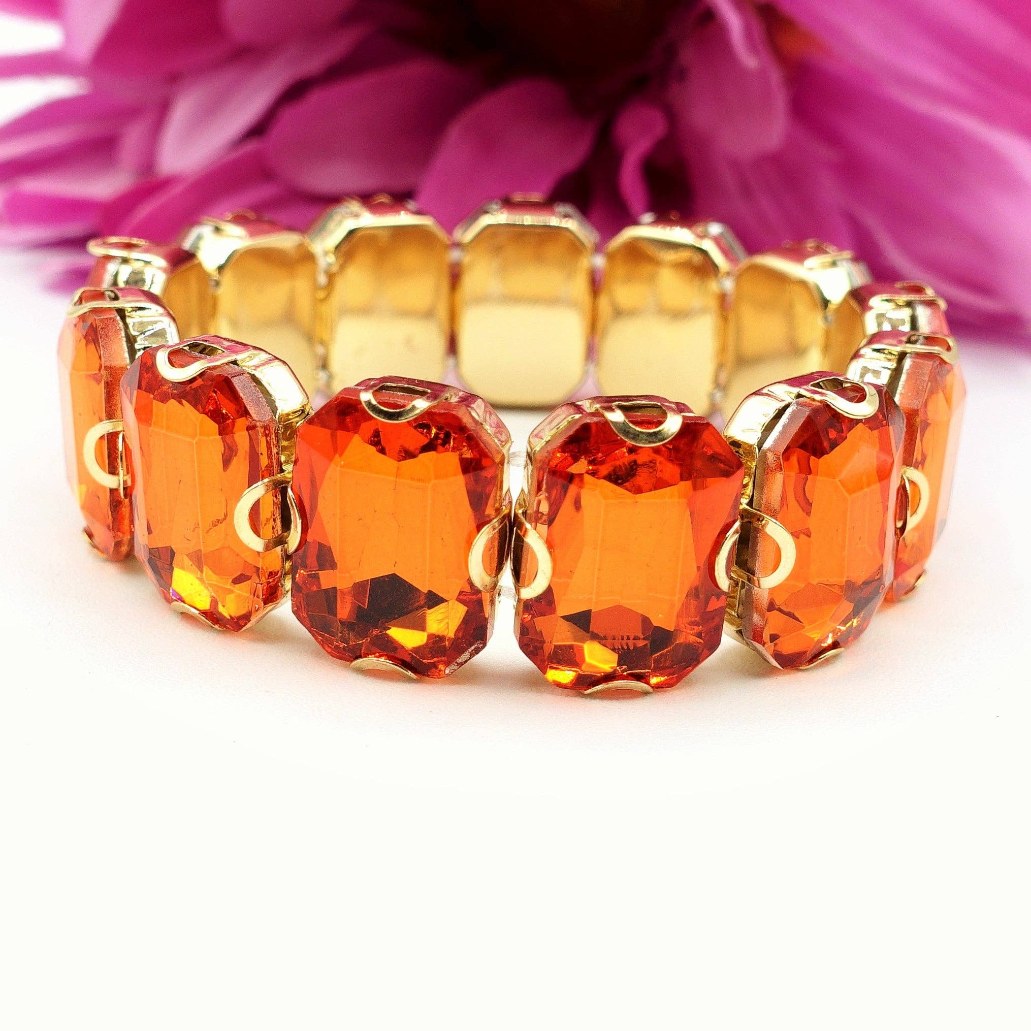 Daemon srls - Wholesale Bangle Bracelet - MARGOT - Bracciale Elasticizzato con pietre sfaccettate - LUCE COLLECTION38