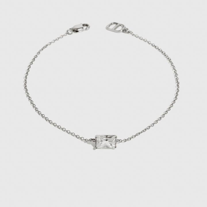 Baguette-Cut Solitaire Bracelet for wholesale by DRAE COLLECTION
