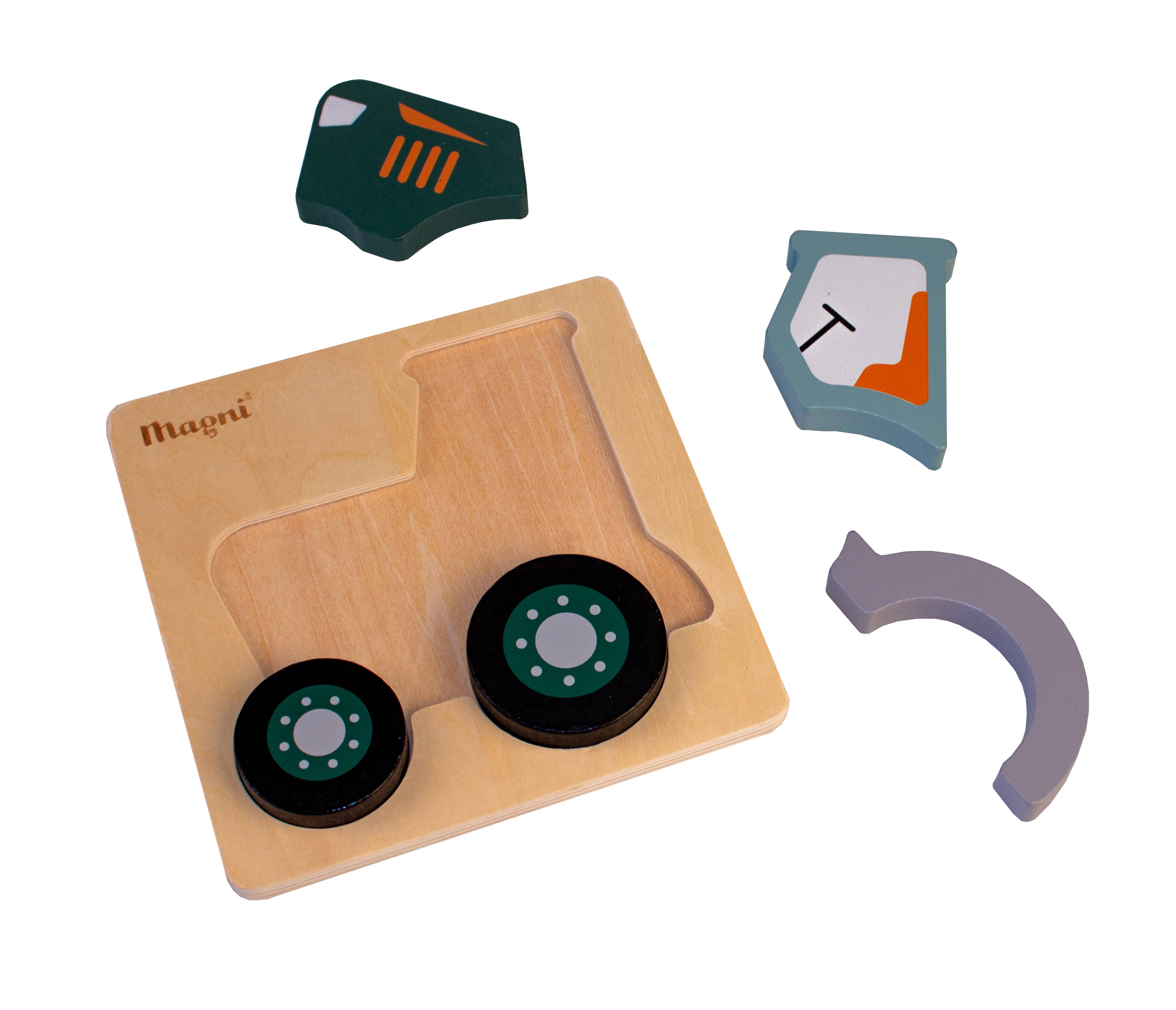 Magni ApS - Wholesale Puzzel - Kinderen - Houten tractorpuzzel van 100% FSC-hout1