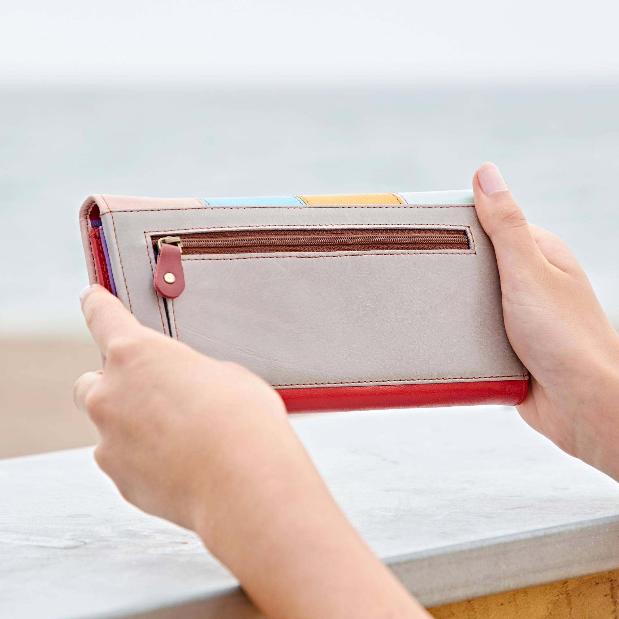 The Paper High Gift Company Limited - Wholesale Wallet - Women's - Recycled Multicoloured Leather Clutch Purse - Handmade2