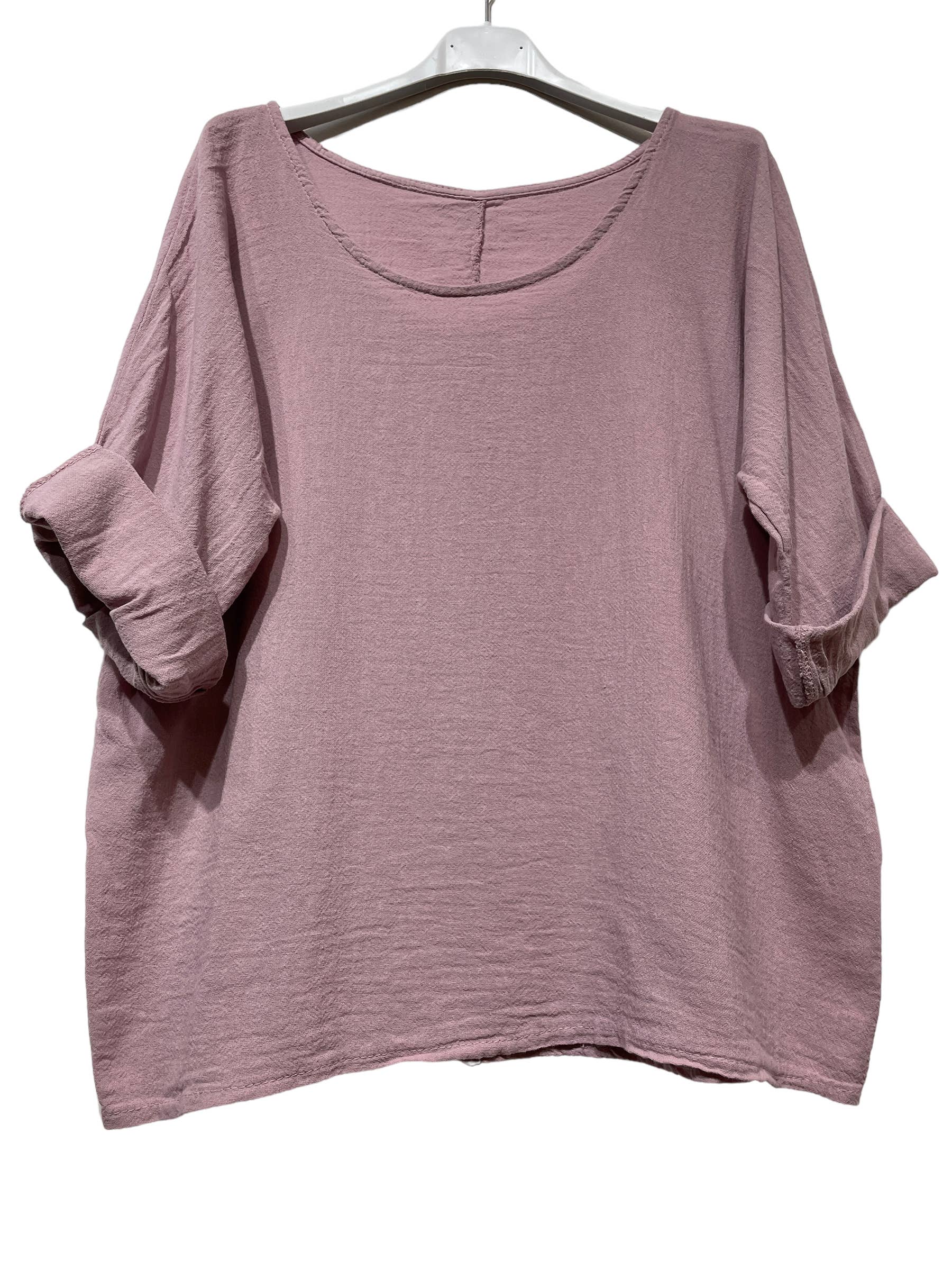LINEN & COTTON HOUSE – Engroshandel T-shirt – til kvinder – Crop-top i bomuld og hør, bedst sælgende model 101165