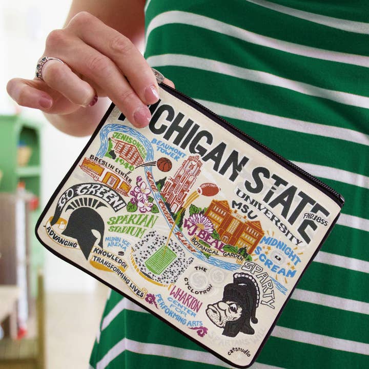catstudio - Wholesale Pouch - Unisex - Michigan State University Collegiate Zip Pouch5