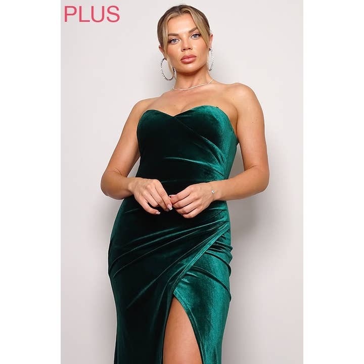 CEFIAN FASHION - Wholesale Gown - Women's - PLUS ALL YOURS SWEETHEART MAXI VELVET DRESS19