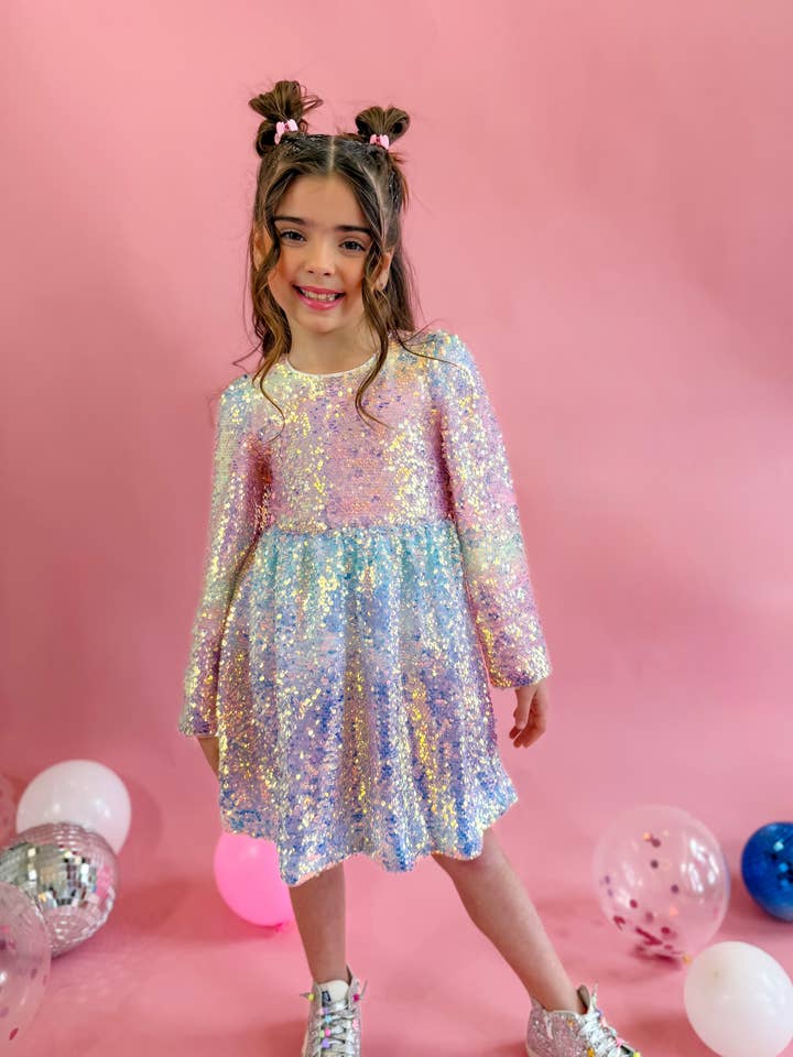 Ellie and Mila - Venta al por mayor Vestido - Niños - Vestido de fiesta con lentejuelas degradadas3