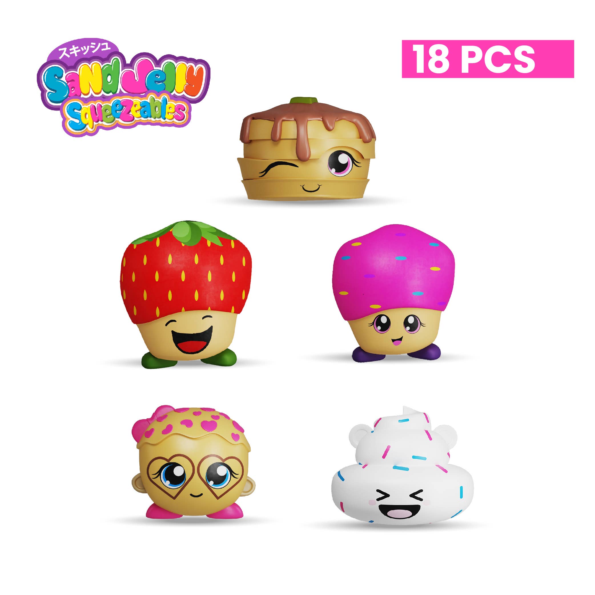 YOYO World - Wholesale Squishy Toy - Kids & Baby - SAND JELLIES SWEET TREATS 18PCS