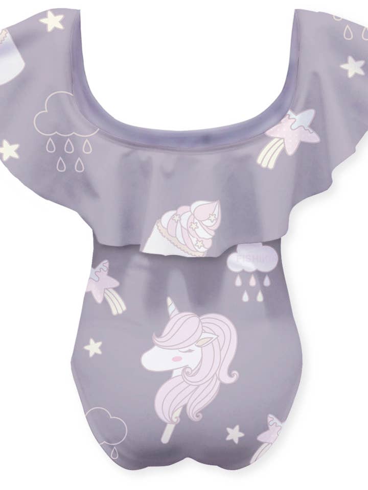 Fishikii unicornio ruffled swimsuit | BAM-VOL.05 for wholesale by Fishikii