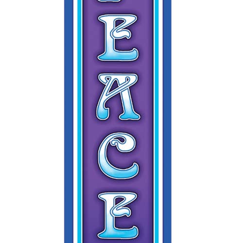 Bannière Affirmation Paix Lotus pour la vente par Mandala Arts