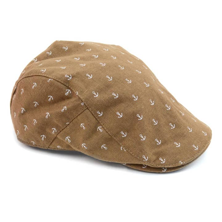 Selini New York - Wholesale Flatcap - Men's - Spring/Summer Anchor Pattern Ivy Hat with Snap Button