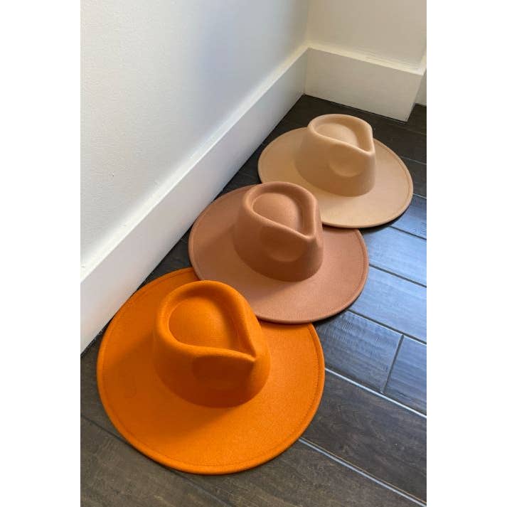 Love and Thyme - Wholesale Fedora - Women's - BEST SELLER! Vegan Felt wide Brim Rancher Hat