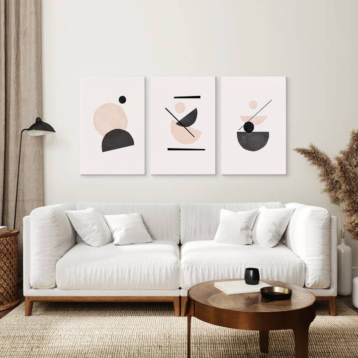 Art Lane - Wholesale Art Print - Mid-Century Abstract Art. Beige and Black Colors Print6