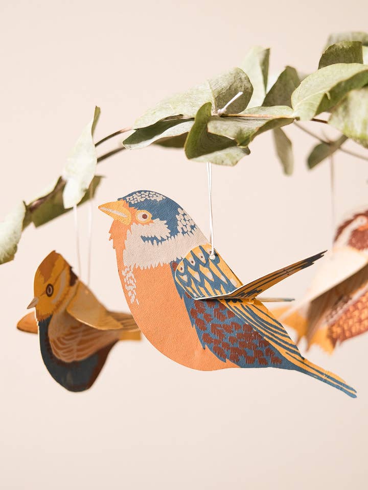 Britische Vogelpapierornamente für den Großhandel von East End Press