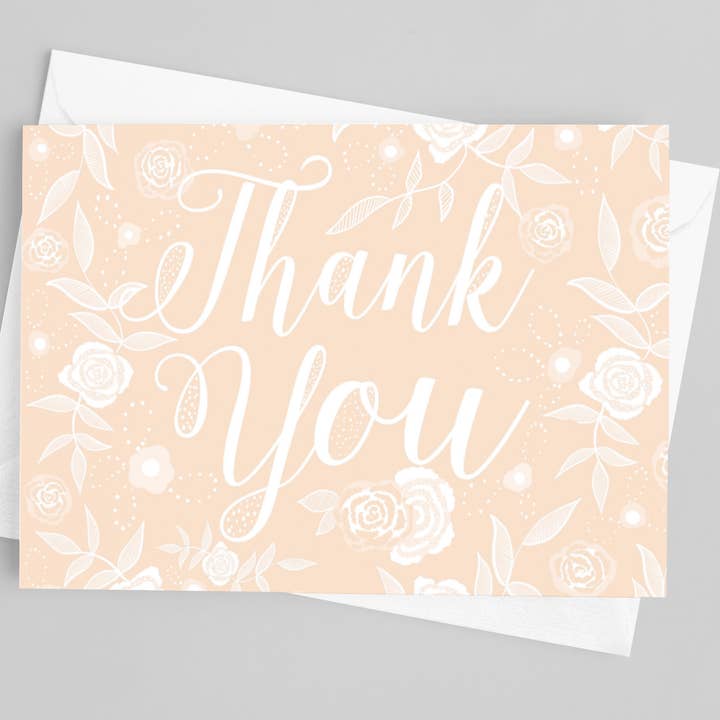 Tarjeta de felicitación Floral Thank You para venta al por mayor de Lovely Earthlings