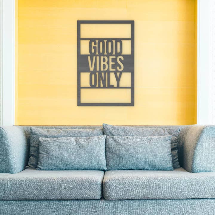 PeroWorx Designs - Wholesale Sign - Good Vibes Only Wood Wall Art Sign, Inspirational Quotes2