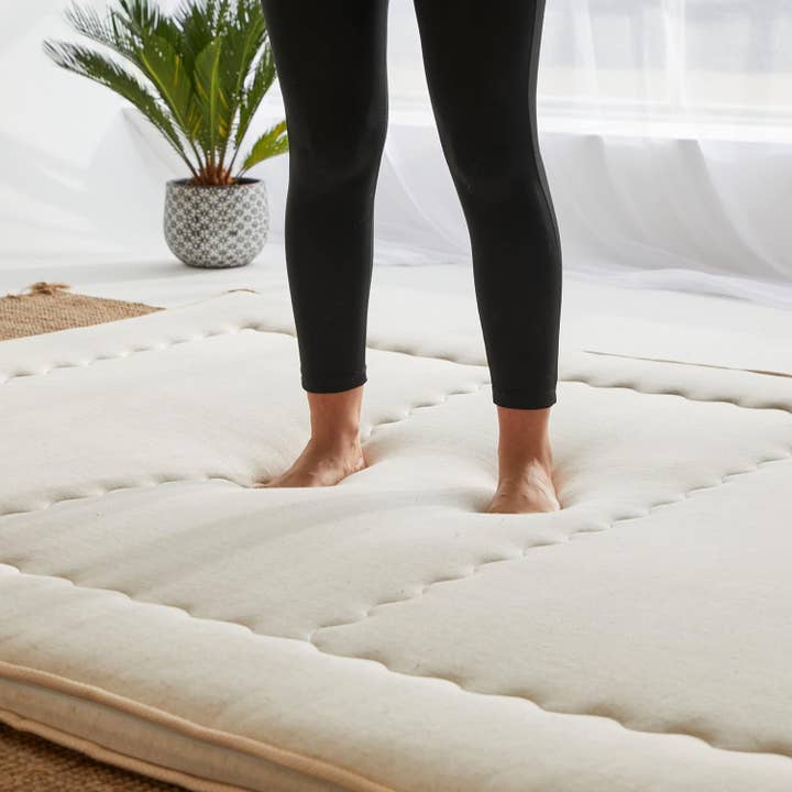 WowFuton - Wholesale Mattress Pad/Protector - Organic Linen Cotton & Wool Japanese Futon Mattress 3" Thick