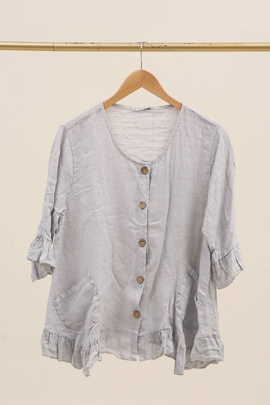 la maison des fibres naturelles - Wholesale Varsity/Baseball Jacket - Women's - Buttoned jacket 100% linen 163419