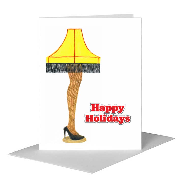 Lampe de Jambe, Carte de Vœux (#8120B) pour la vente par Printed Canvas