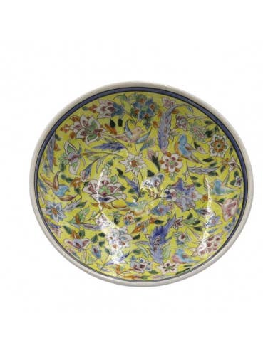 Piatto Fondo in Caolino con Disegni Floreali Diam. 25 cm per la vendita all'ingrosso da parte di Shahidi