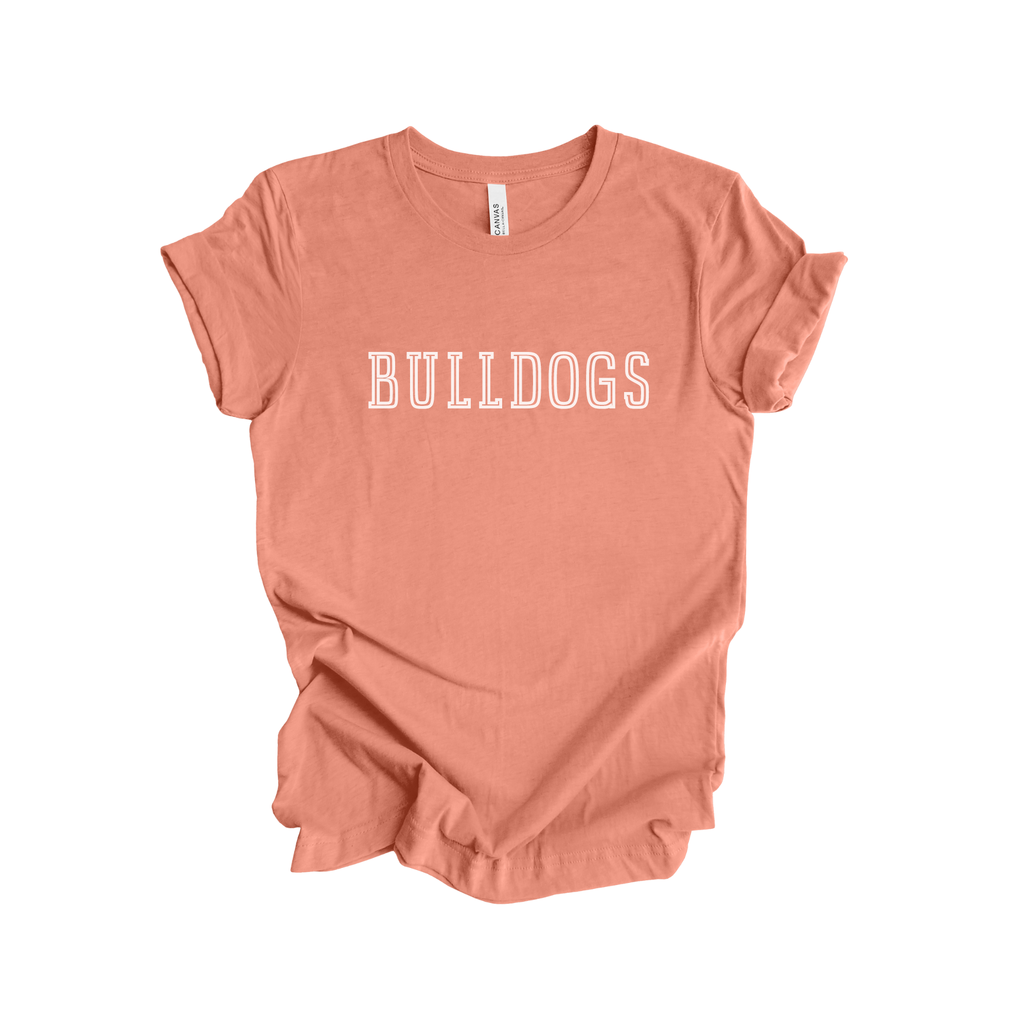 Fan Gear Central - Wholesale Screen Printed T-Shirt - Women's - Bulldogs Mascot School Graphic Tee4