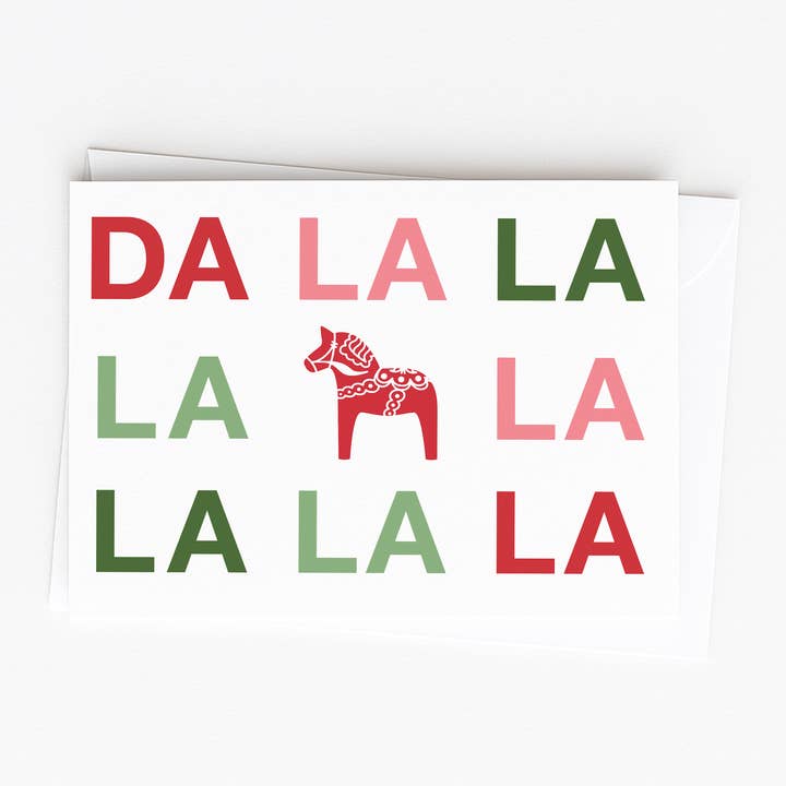 DaLaLaLaLa Holiday Card for wholesale by Scandinavian Design Studio