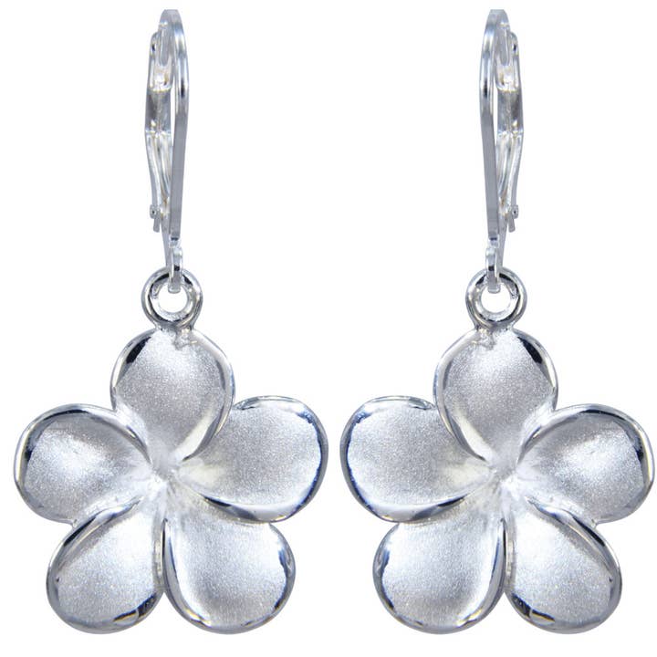 Boucles d'oreilles fleurs Champac, 20 mm, argent 925 pour la vente par Janusch