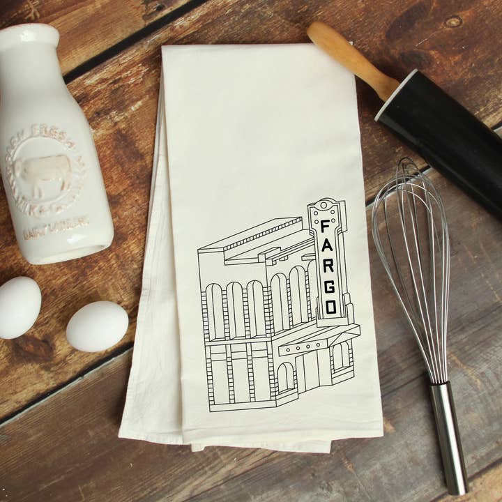 Fargo Tea Towel for wholesale by Reigndeer Homegoods