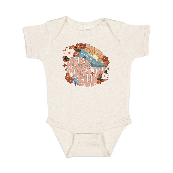 Spruce Seed - Wholesale Bodysuit (Non-Footed) - Baby - Here Comes the Sun Coastal Unisex Onesie Beach Bodysuit