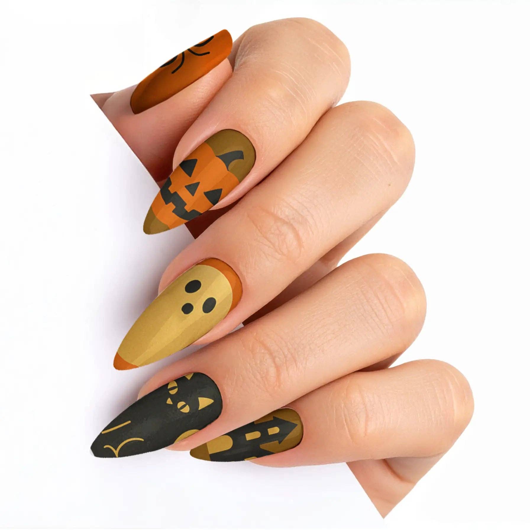 FYNE BODY - Wholesale Press-on/fake nails - Ghoul's Gold Glamour Halloween Press-On Nails34