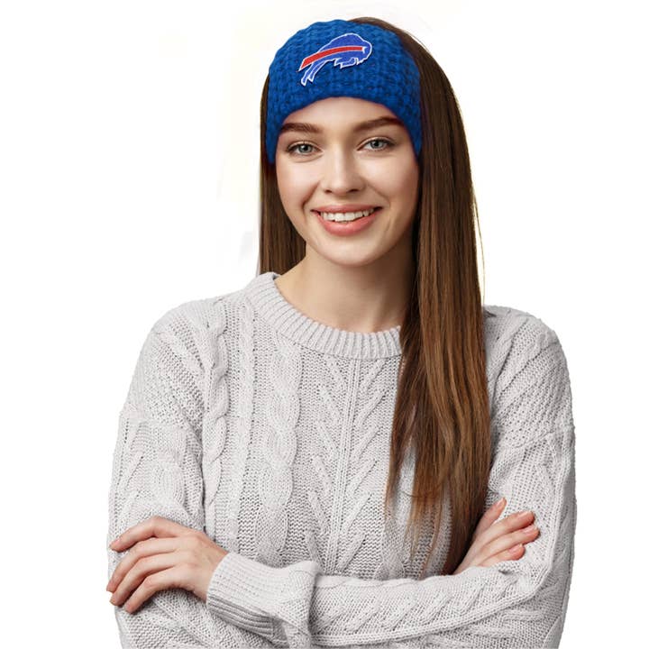 Little Earth Productions - Wholesale Fashion Headband - Women's - NFL Buffalo Bills Chunky Knit Headband1